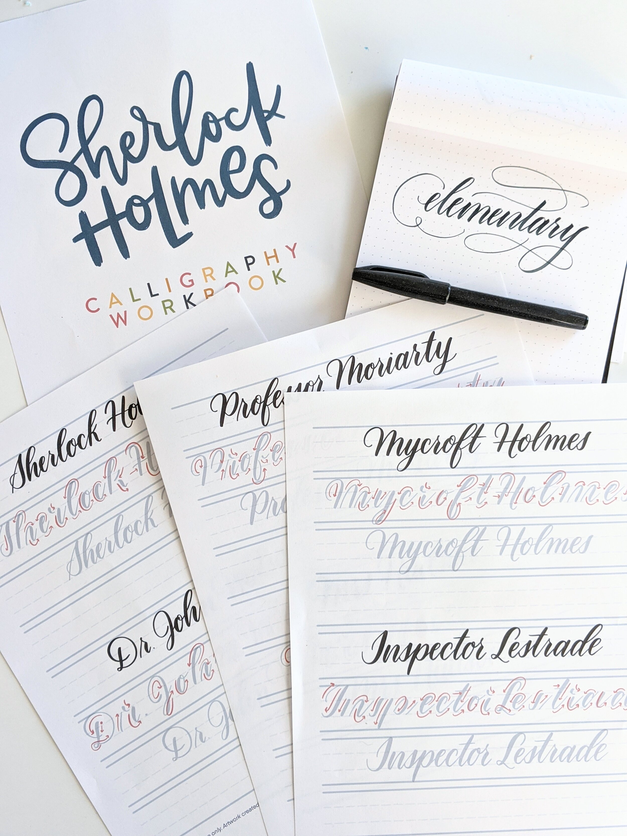 FREEBIE: Sherlock Holmes Calligraphy Workbook — Hoopla! Letters